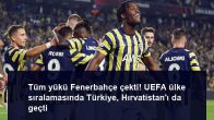 Tüm yükü Fenerbahçe çekti! UEFA ülke sıralamasında Türkiye, Hırvatistan’ı da geçti