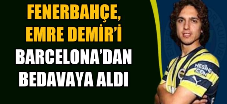Güncel Haber – Fenerbahçe Emre Demir transferini açıkladı! İşte anlaşma detayları – Spor Haberleri